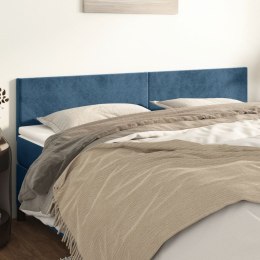 Zagłówki do łóżka, 2 szt, ciemnoniebieski, 80x5x78/88cm aksamit Lumarko!