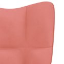Fotel bujany, różowy, tapicerowany aksamitem Lumarko!