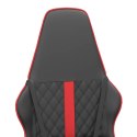 Masujący fotel gamingowy, czerwono-czarny, sztuczna skóra Lumarko!