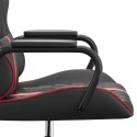 Masujący fotel gamingowy, czerwono-czarny, sztuczna skóra Lumarko!