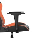 Masujący fotel gamingowy, czarno-pomarańczowy, sztuczna skóra Lumarko!