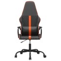 Masujący fotel gamingowy, pomarańczowo-czarny, sztuczna skóra Lumarko!