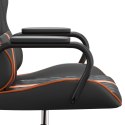 Masujący fotel gamingowy, pomarańczowo-czarny, sztuczna skóra Lumarko!