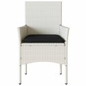 Krzesła ogrodowe z poduszkami, 2 szt., białe, polirattan Lumarko!