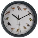 Zegar ścienny z odgłosami ptaków, 25 cm Lumarko!