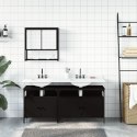 3-cz zestaw mebli łazienkowych, czarny, materiał drewnopochodny Lumarko!