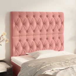 Zagłówki do łóżka, 2 szt., różowy, 90x7x78/88 cm, aksamitny Lumarko!