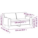 2-osobowa sofa, kremowy, 120 cm, sztuczna skóra Lumarko!