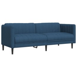 Sofa 3-osobowa, niebieska, tapicerowana tkaniną Lumarko!