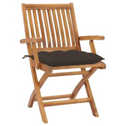 Składane krzesła ogrodowe z poduszkami, 6 szt., drewno tekowe Lumarko!