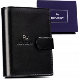 Rozbudowany portfel męski ze skóry naturalnej z systemem RFID - Rovicky Lumarko!