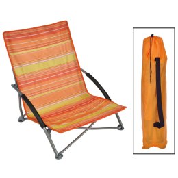 Składane krzesło plażowe, pomarańczowe, 65x55x25/65 cm Lumarko!