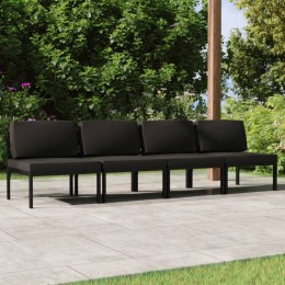 4-osobowa sofa ogrodowa z poduszkami, aluminium, antracytowa Lumarko!