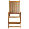 Składane krzesła ogrodowe z poduszkami 3 szt., drewno akacjowe Lumarko!