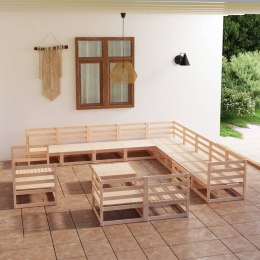 14-częściowy zestaw mebli wypoczynkowych do ogrodu, drewno sosnowe Lumarko!
