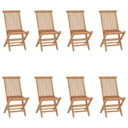 Składane krzesła ogrodowe, 8 szt., lite drewno tekowe Lumarko!