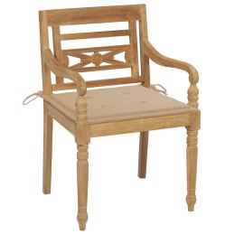 Krzesła z poduszkami, 6 szt., lite drewno tekowe Lumarko!