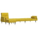 Sofa rozkładana L, żółta, 271x140x70 cm, aksamit Lumarko!