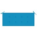 Ławka z niebieską poduszką, 120 cm, lite drewno tekowe Lumarko!