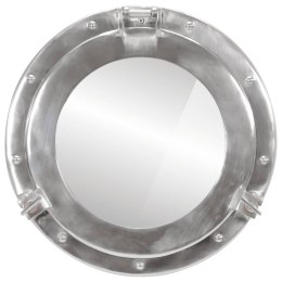 VidaXL Lustro wiszące w kształcie bulaja, Ø38 cm, aluminium i szkło Lumarko!