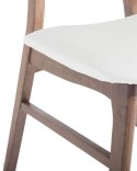 Zestaw 2 drewnianych krzeseł do jadalni ciemne drewno z białym LYNN Lumarko!