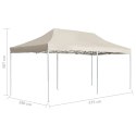 Profesjonalny, składany namiot imprezowy, 6 x 3 m, kremowy Lumarko!