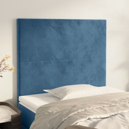 Zagłówki do łóżka, 2 szt, ciemnoniebieski, 90x5x78/88cm aksamit Lumarko!