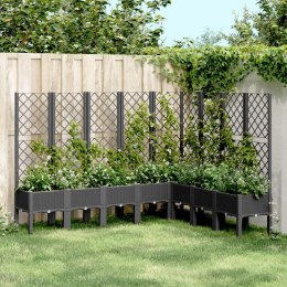 Donica ogrodowa z kratką, czarna, 200x160x142 cm, PP Lumarko!