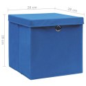 Pudełka z pokrywami, 10 szt., 28x28x28 cm, niebieskie Lumarko!