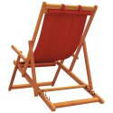 Składane krzesła plażowe, 2 szt., czerwone, obite tkaniną Lumarko!