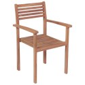 Krzesła ogrodowe, 2 szt., beżowe poduszki, lite drewno tekowe Lumarko!