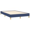 Łóżko kontynentalne z materacem, niebieskie, 120x190cm, tkanina Lumarko!