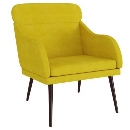 Fotel, żółty, 63x76x80 cm, obity aksamitem Lumarko!