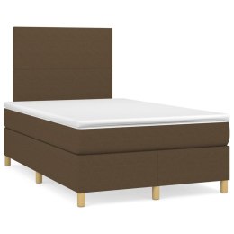 Łóżko kontynentalne z materacem, ciemnobrązowe, 120x190 cm Lumarko!