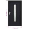 Drzwi wejściowe, antracytowe, 98x208 cm, PVC Lumarko!