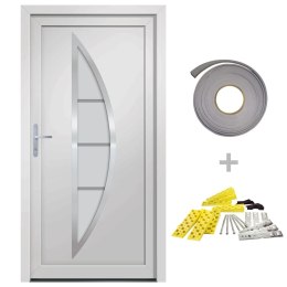 Drzwi wejściowe, białe, 108x208 cm, PVC Lumarko!