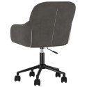 Obrotowe krzesło biurowe, ciemnoszare, tapicerowane aksamitem Lumarko!