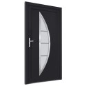 Drzwi wejściowe, antracytowe, 98x200 cm, PVC Lumarko!