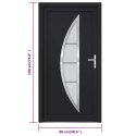 Drzwi zewnętrzne, antracytowe, 98x190 cm, PVC Lumarko!