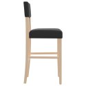 Krzesła barowe, 2 szt., lite drewno kauczukowe i sztuczna skóra Lumarko!