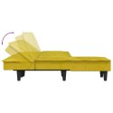 Sofa rozkładana L, żółta, 255x140x70 cm, aksamit Lumarko!