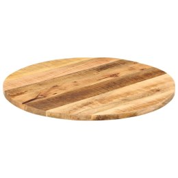 Blat stołu, Ø 70x1,5 cm, okrągły, surowe lite drewno mango Lumarko!