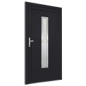 Drzwi wejściowe, antracytowe, 98x200 cm, PVC Lumarko!