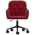 Obrotowe krzesła stołowe, 2 szt., winna czerwień, aksamitne Lumarko!