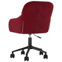 Obrotowe krzesła stołowe, 2 szt., winna czerwień, aksamitne Lumarko!