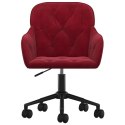 Obrotowe krzesło biurowe, winna czerwień, obite aksamitem Lumarko!