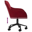 Obrotowe krzesło biurowe, winna czerwień, obite aksamitem Lumarko!