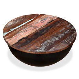 Stolik kawowy z drewna odzyskanego, kształt misy Lumarko!