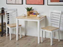 Stół do jadalni drewniany 60 x 80 cm jasny z białym BATTERSBY Lumarko!