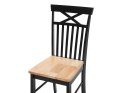 Zestaw do jadalni stół i 4 krzesła drewniany jasny z czarnym HOUSTON Lumarko!